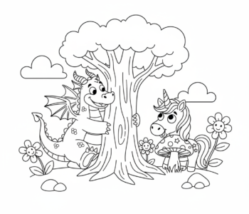 Smok i jednorożec: zabawa w chowanego