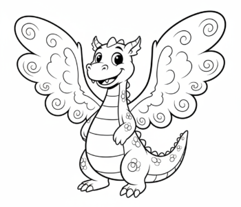 Smok o puszystych skrzydłach