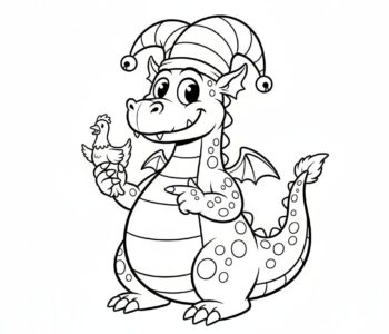 Smok w śmiesznej czapce