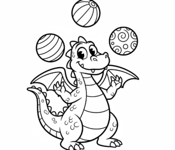 Smok artysta: pokaz żonglerki