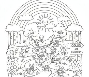 Tęcza po wiosennym deszczu