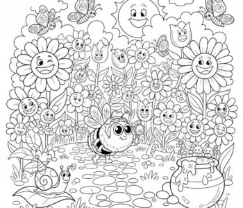 Wiosenny ogród pełen życia