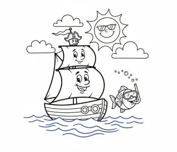 Żaglówka na letnim morzu