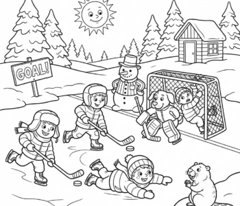 Hokej na zamarzniętym jeziorze