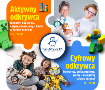Półkolonie letnie 2026 TwojRobot – Minecraft, roboty i sport