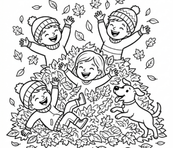 Jesienne zabawy w liściach