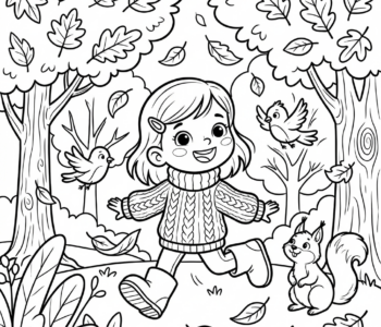 Dziewczynka w jesiennym parku