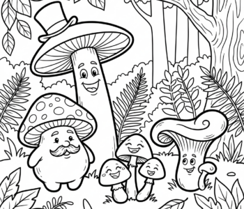 Jesienne grzybobranie w lesie