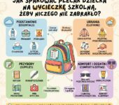 Infografika dla rodziców: Jak spakować plecak dziecka na wycieczkę szkolną – lista niezbędnych rzeczy i praktyczne ...