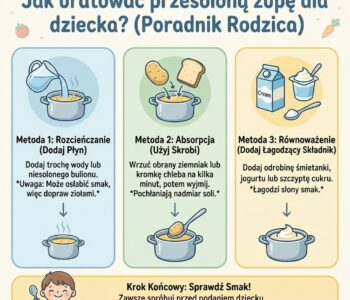 Jak uratować przesoloną zupę dla dziecka?