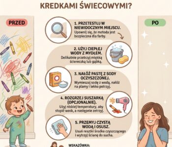 Jak wyczyścić ściany pomalowane kredkami świecowymi?