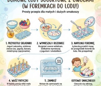 Jak zrobić jogurt mrożony z owocami w foremkach do lodu?