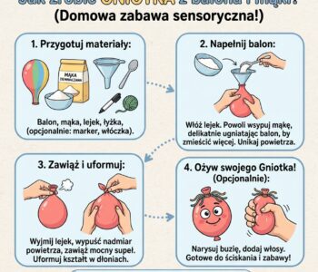 Jak zrobić „gniotka” z balona i mąki ziemniaczanej?