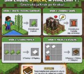 Infografika dla rodziców: instrukcja krok po kroku jak zrobić książkę w grze Minecraft – rzemiosło, papier i skór...