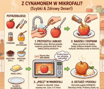 Jak zrobić „pieczone” jabłko z cynamonem w mikrofali?