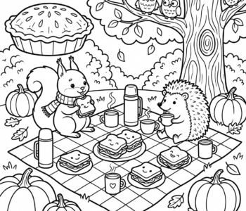 Jesienny piknik na kocyku