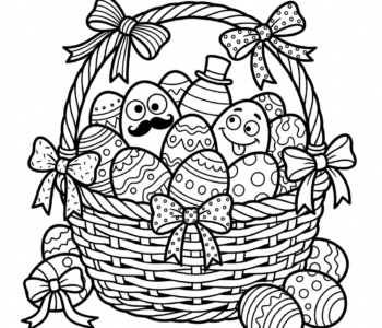 Koszyk pełen wielkanocnych skarbów