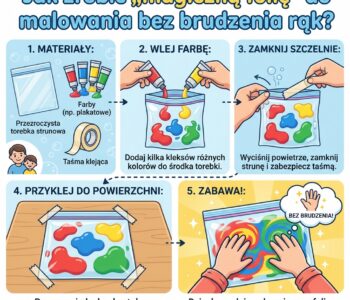 Jak zrobić „magiczną folię” do malowania bez brudzenia rąk?