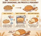 Infografika dla rodziców: jak odświeżyć czerstwy chleb, by smakował jak z piekarni. Domowe sposoby na drugie życie p...