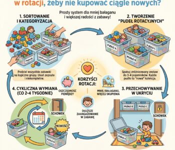 Jak zorganizować przechowywanie zabawek w rotacji, żeby nie kupować ciągle nowych?