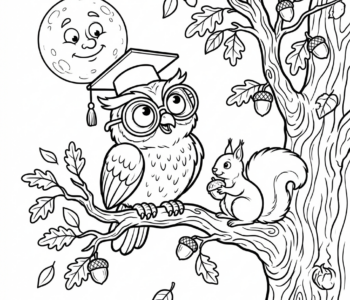 Mądra sowa i jesienna pełnia