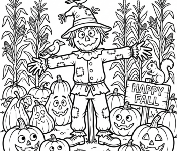 Jesienny strach na wróble i dynie