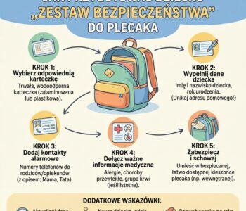 Jak przygotować dziecku „zestaw bezpieczeństwa” do plecaka (karteczka z danymi, kontakty)?