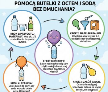 Jak nadmuchać balon za pomocą butelki z octem i sodą bez dmuchania?