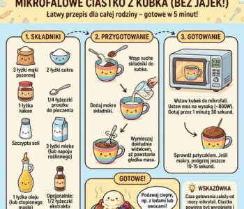 Jak zrobić „ciastko z kubka” w mikrofali bez jajek?