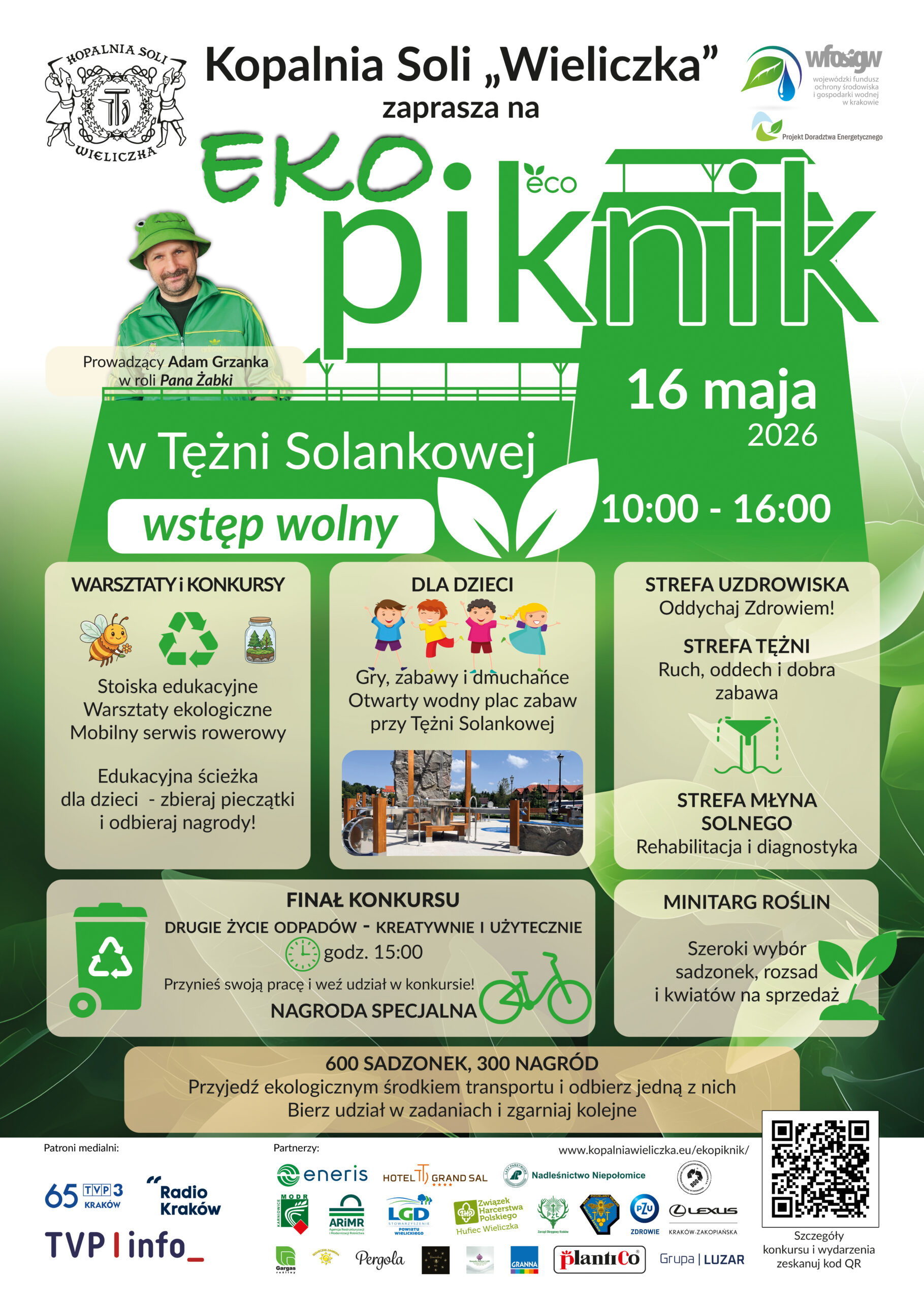 Kopalnia Soli Wieliczka zaprasza na Ekopiknik 16 maja w Tężni Solankowej!
