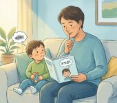 Zdziwiona mama rozmawiająca z dzieckiem o brzydkich słowach, edukacja bez krzyku, poradnik parentingowy o przeklinaniu u...