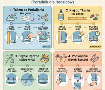 Jak skrócić spodnie bez maszyny do szycia?