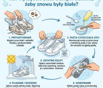 Jak wyczyścić białe trampki dziecka, żeby znowu były białe?