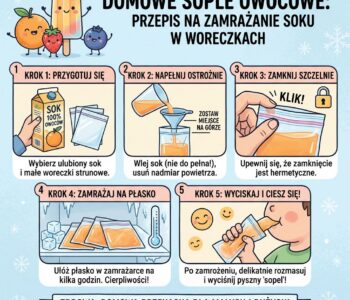 Jak zamrozić sok w woreczku strunowym, żeby powstały pyszne „sople” do wyciskania?