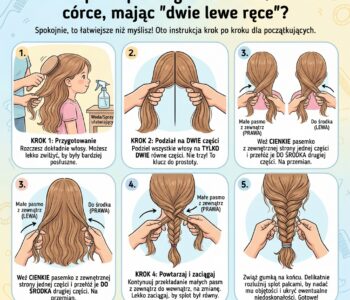 Jak zapleść prostego warkocza/kłosa córce, mając dwie lewe ręce do fryzur?