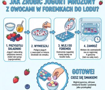 Jak zrobić jogurt mrożony z owocami w foremkach do lodu?