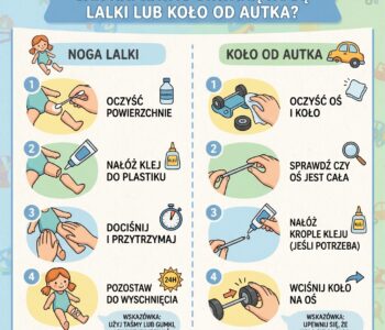 Jak naprawić urwaną nogę lalki lub koło od autka?
