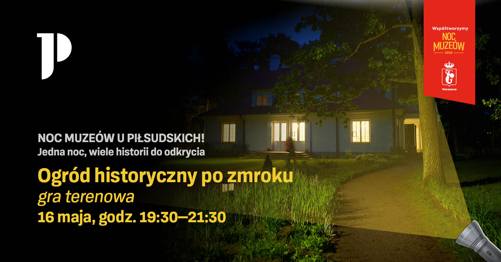 Ogród historyczny po zmroku | gra terenowa