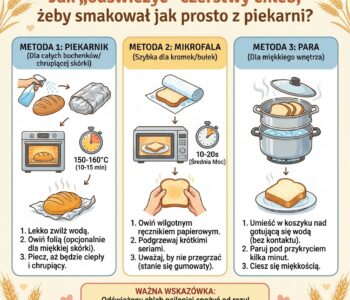 Jak „odświeżyć” czerstwy chleb, żeby smakował jak prosto z piekarni?