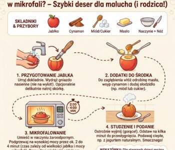 Jak zrobić „pieczone” jabłko z cynamonem w mikrofali?