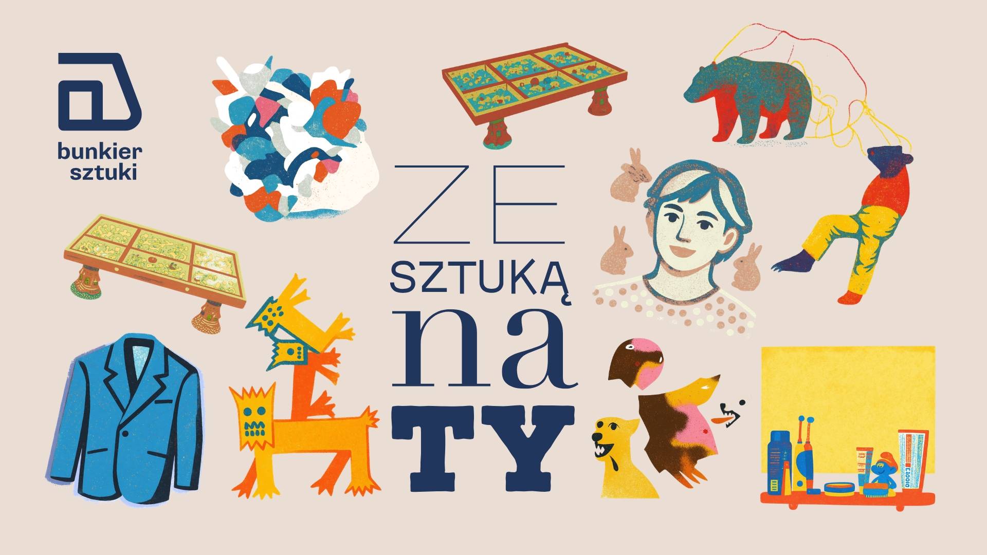 Ze Sztuką na Ty to nowoczesny cykl międzypokoleniowych warsztatów edukacyjnych dla dzieci i dorosłych, który zachęca do wspólnego odkrywania sztuki współczesnej poprzez bezpośredni kontakt z dziełami z Kolekcji Bunkra Sztuki.