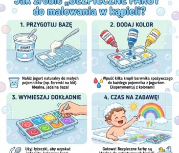 Jak zrobić „bezpieczne farby” do malowania w kąpieli?
