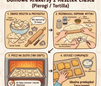 Jak zrobić domowe krakersy z resztek ciasta na pierogi lub tortilli?