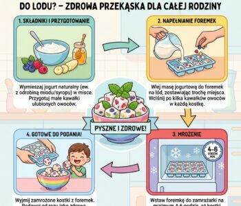 Jak zrobić jogurt mrożony z owocami w foremkach do lodu?