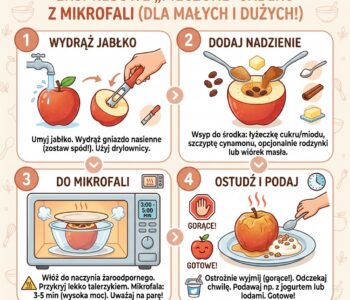 Jak zrobić „pieczone” jabłko z cynamonem w mikrofali?