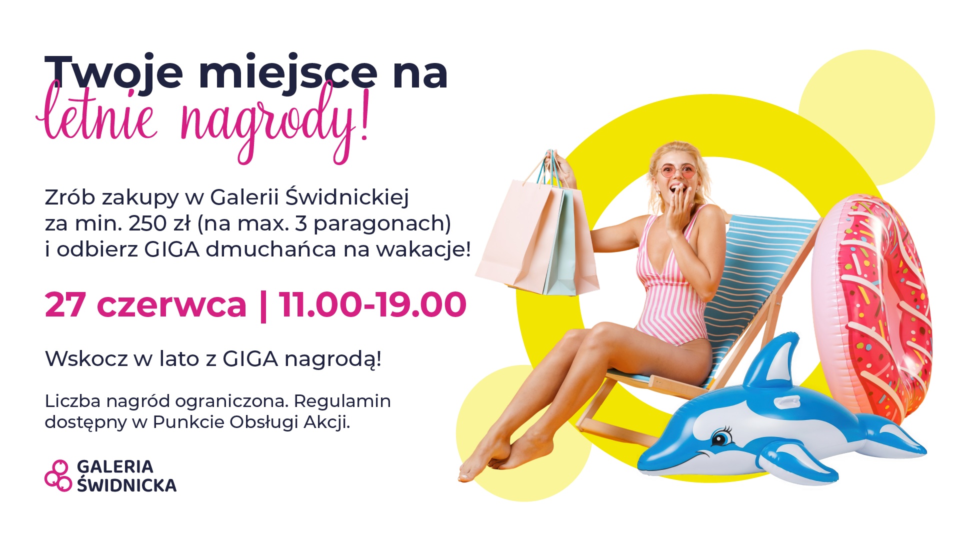 Wakacyjny prezent za zakupy: Galeria Świdnicka rozdaje GIGA dmuchańce